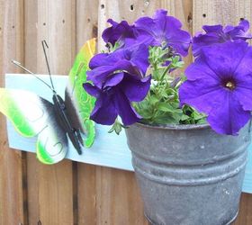 boards buckets and butterflies spring wall flower hangers, flowers, gardening, Another closer picture