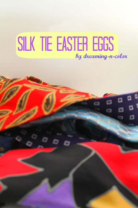 how to use a silk tie to dye easter eggs, crafts, Pick out colorful patterened ties at a thrift store