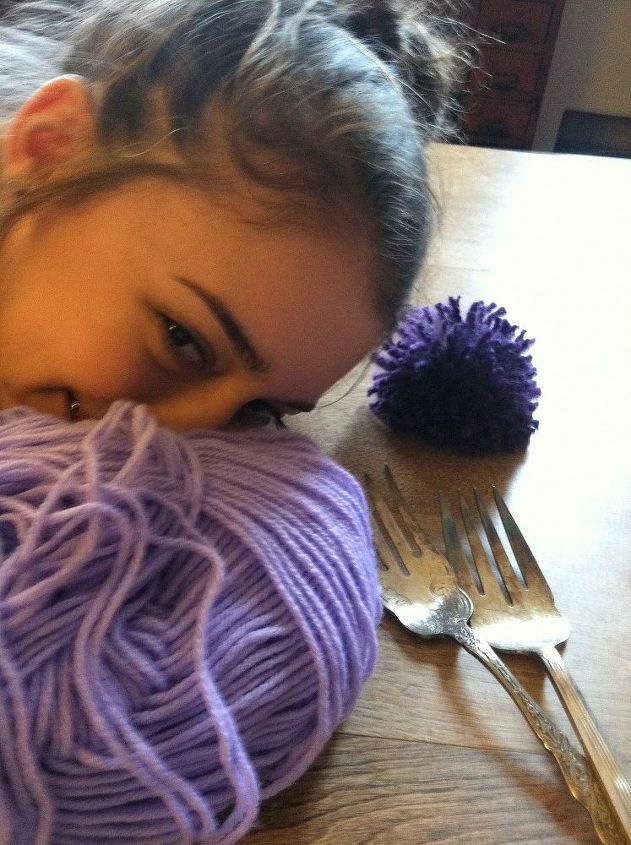 spring wreath, crafts, seasonal holiday decor, wreaths, Making pompoms with my girl