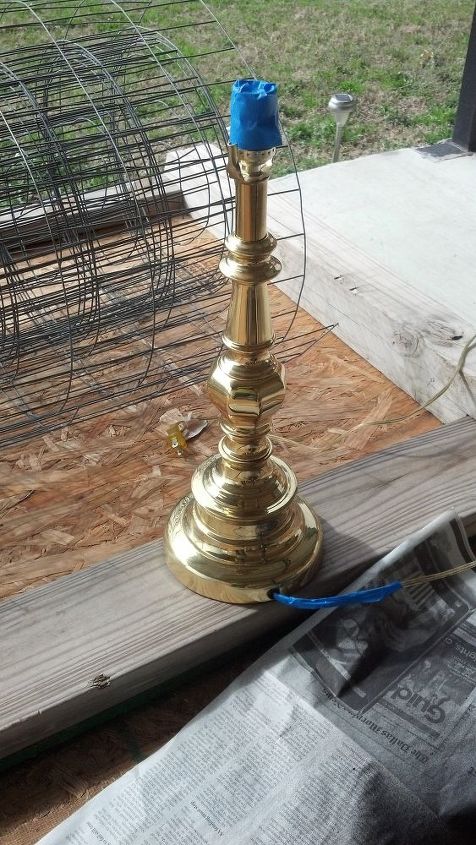 i couldn t stand those shiny dated brass lamps any longer, cleaning tips, Not bad lamps just dated with the shiny brass SO cleaned it thoroughly No I didn t sand or prime it Too lazy Just used some blue tape to tape off what I thought might get spray Umm should have taped more of the cord