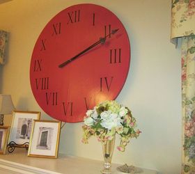Round table upcycled to a wall clock