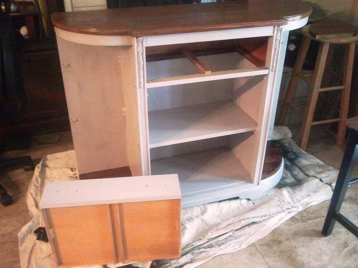 refreshed server, painted furniture, woodworking projects, I used Valspar London Coach only used ONE sample bottle got two coats