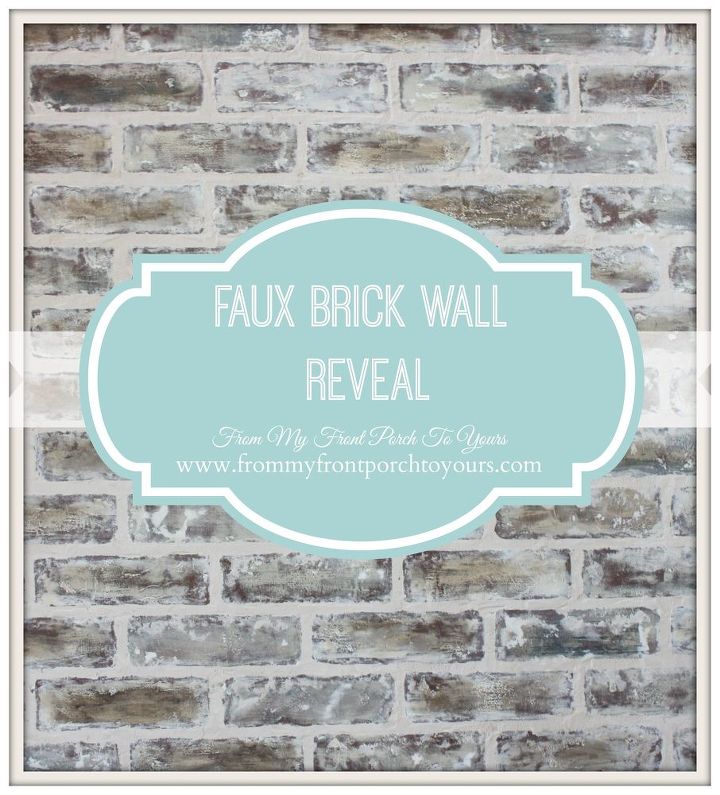 diy faux brick wall reveal, concrete masonry, foyer