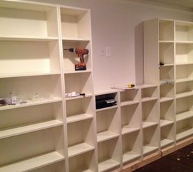 ikea billy bookcase hack, diy, painted furniture, storage ideas