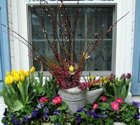 welcome spring time to change the window boxes, gardening, seasonal holiday d cor, window box filled with spring blooms