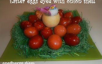 Easter eggs dyed with onion shell