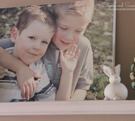 how to cover up a wall thermostat or home alarm, home decor, wall decor, The bunny canvas will be replaced with another DIY photo canvas after Easter You can find instructions on the DIY photo canvases here