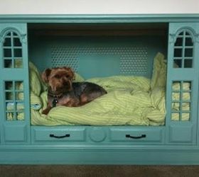 doggie bed, painted furniture, repurposing upcycling, Reuse an old TV cabinet for a customized dog bed