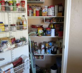stenciled and organized pantry, closet, painting, Before