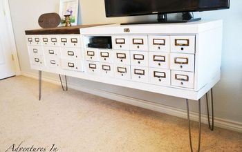Industrial Safe Deposit Boxes turned TV Console
