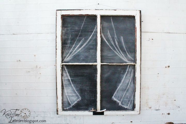 antique windows converted to chalkboards, chalkboard paint, crafts, repurposing upcycling