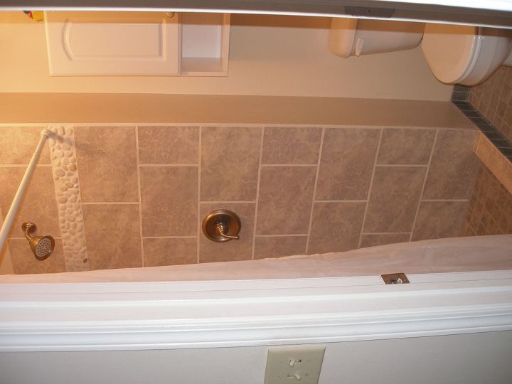 shower renovation, bathroom ideas, tiling, After picture of new shower head and fixture