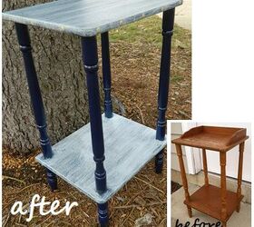 easy diy of an outdated side table, painted furniture