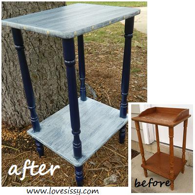 easy diy of an outdated side table, painted furniture