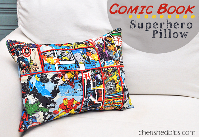 comic book superhero pillow, crafts