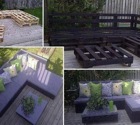 reuse project for the deck, diy, how to, outdoor furniture, painted furniture, pallet, repurposing upcycling, Pallet Deck Furniture Easy to build