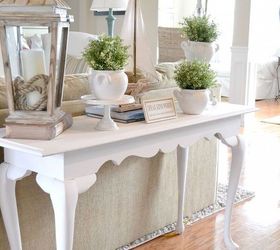 a simple vignette, home decor, A simple Spring vignette on the lookout for a narrow basket or trunk for underneath the table and then it will be complete