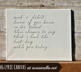 make song lyric canvas art for your home, crafts, To make your own song lyric canvas