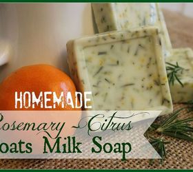 homemade rosemary citrus goats milk soap, crafts, I wish computers had smell a vision because the scent of these bars is AH mazing