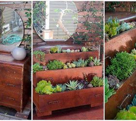 reuse that old dresser, gardening, repurposing upcycling, Great reuse idea for that small space garden