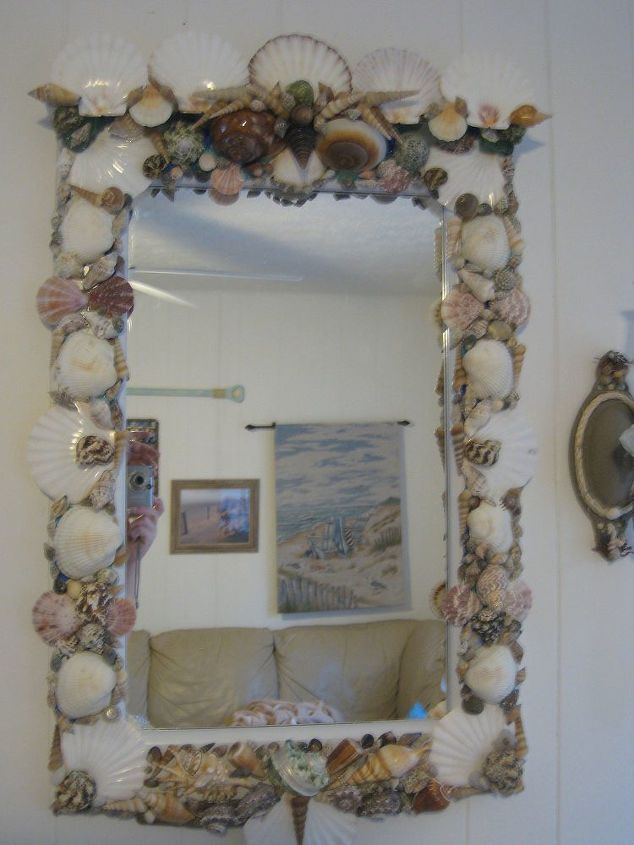 coastal mirror, crafts, home decor
