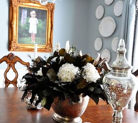 decorating the dining room, dining room ideas, home decor, mercury glass silver and crystal dress up the space