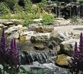 fun beautiful and safe for kids think pondless waterfall and stream, Water spills over rocks and it makes it s journey to the pondless reservoir www deckandpatio com