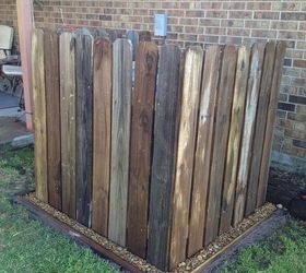 fence picket a c unit cover, curb appeal, diy, fences, how to, repurposing upcycling, And the after look using free fence pickets