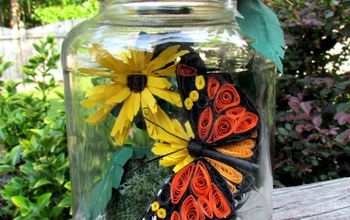 Paper Quilled Butterfly in a Jar