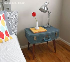 diy suitcase side table, painted furniture, repurposing upcycling, A new useful side table