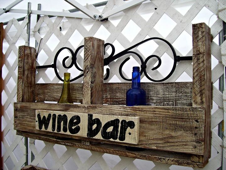 bar de vinos de palets, Versi n actualizada con la pieza trasera de metal