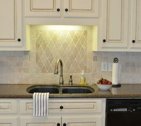 traditional kitchen tour with painted cabinets, home decor, kitchen backsplash, kitchen cabinets, kitchen design, painting