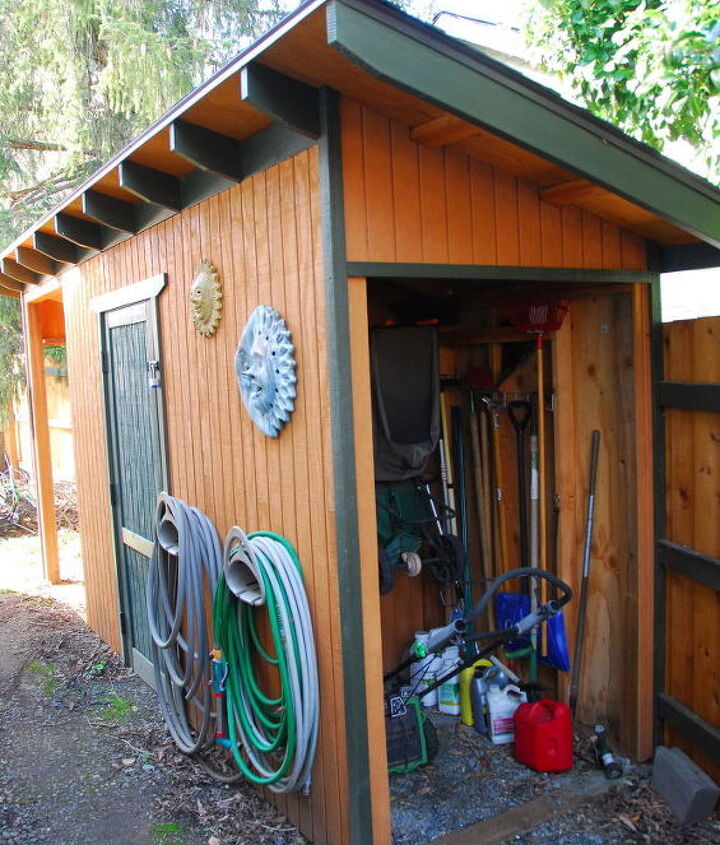 diy wood shed with critter-proof foundation hometalk
