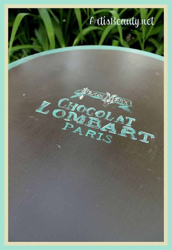 french chocolat quick and easy side table makeover, painted furniture, chocolat Lombart Paris table