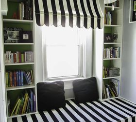 our window seat family library, diy, home decor, how to, storage ideas, The completed window seat