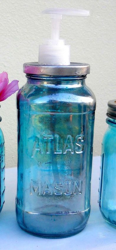 diy faux mercury glass in any color, crafts