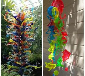 chihuly inspired sun catcher made from recycled plastic drinking cups, crafts, repurposing upcycling