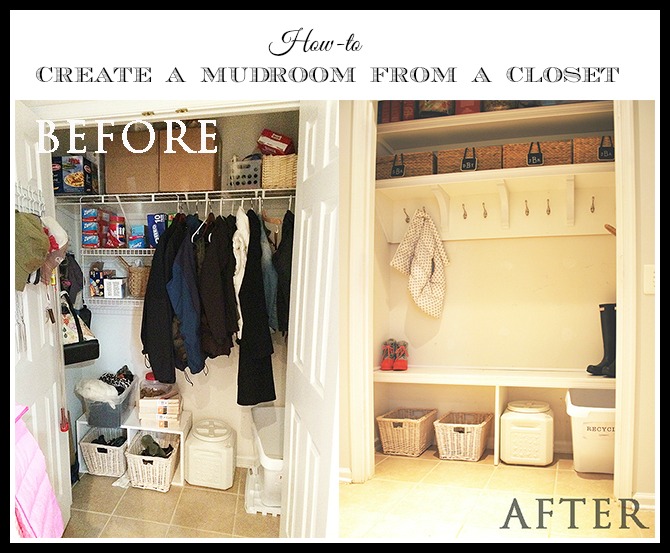 how to create a mudroom from a closet, closet, foyer, how to, organizing, storage ideas