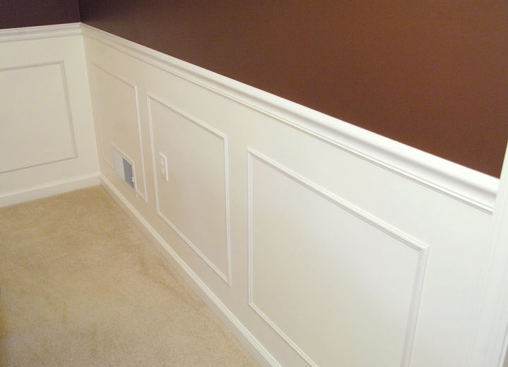 step by step guide to installing molding, diy, wall decor, woodworking projects, Check out the post for a link to a video explaining a trick for trimming molding corners so the joints fit tightly