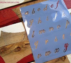 how to make an american flag from a pallet, crafts, pallet, patriotic decor ideas, repurposing upcycling, seasonal holiday decor, Stencil the letters on I used a black sharpie