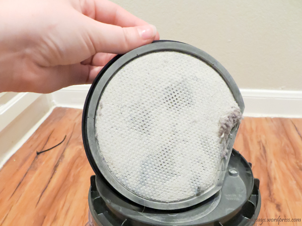 how to clean a bagless vacuum, appliances, cleaning tips, home maintenance repairs, how to, Rinse filter until water runs clear some filters cannot get wet check your manual for instructions