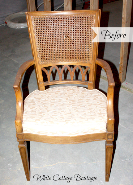replacing cane with padded upholstery, painted furniture, reupholster