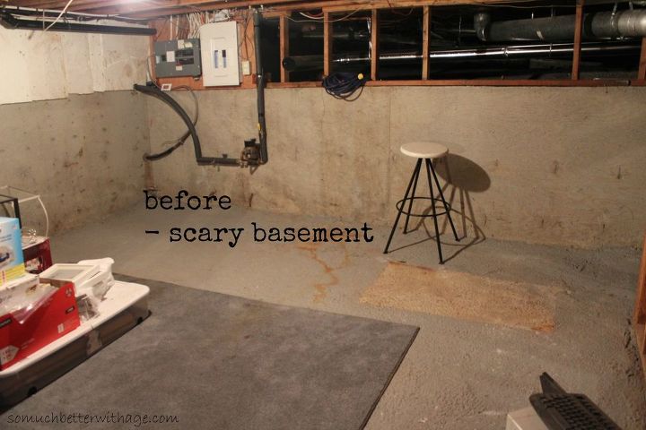 playroom reveal, basement ideas, home decor, home improvement, Before scary basement