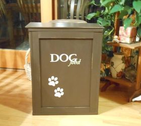 dog food container, crafts, repurposing upcycling, After photo
