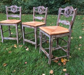 distressed gray bar stools