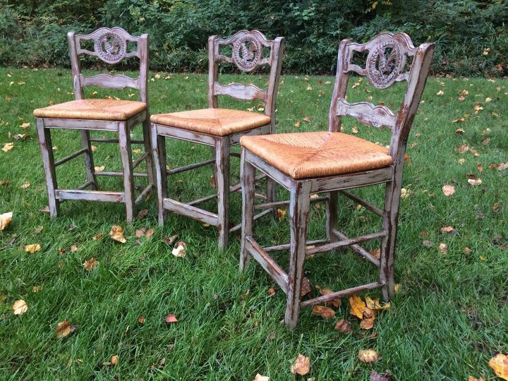 Distressed Paris Grey Bar Stools Hometalk
