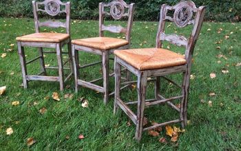 Distressed Paris Grey Bar Stools