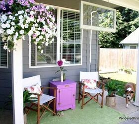 giving an icebox a new color makeover for our summer porch, kitchen cabinets, painted furniture, repurposing upcycling, We love our Summer Porch and so does our pooch Sadie
