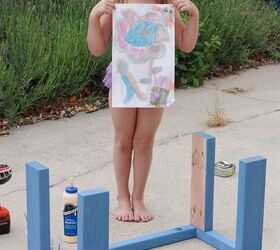 give dad the coolest father s day gift, diy, how to, outdoor living, The side frame gets assembled and my daughter paints