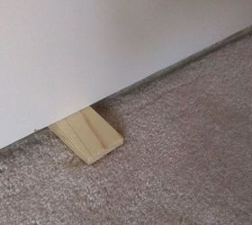 how to fix a door that sticks, If needed use shims to properly align the door with the jamb
